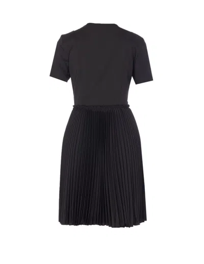 Burberry Ada Pleated Wrap Mini Dress In Black