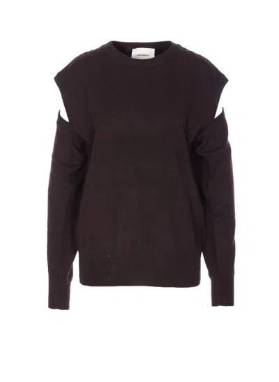 Lisa Yang Othelia Cut-out Sweater In Brown
