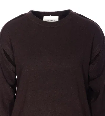 Lisa Yang Othelia Cut-out Sweater In Brown