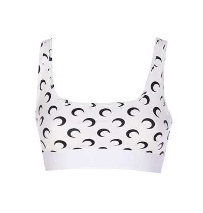 Marine Serre Crescent Moon Pattern Sleeveless Top In White