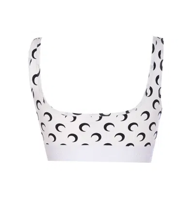 Marine Serre Crescent Moon Pattern Sleeveless Top In White