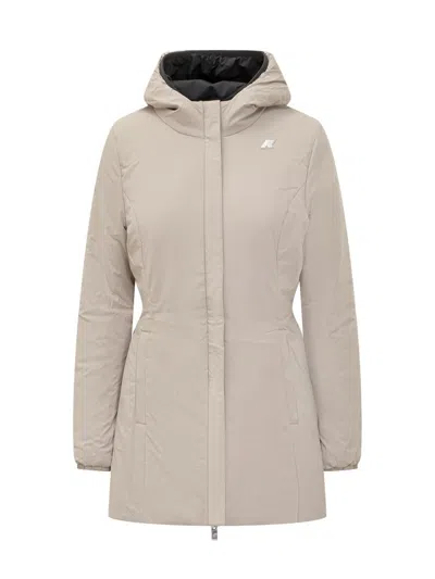 K-way K Way Sophie Plus Reversible Hooded Jacket In Black