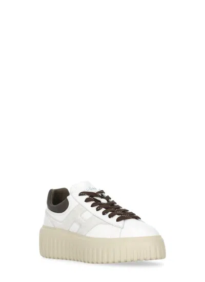Hogan H-stripes Sneakers In White