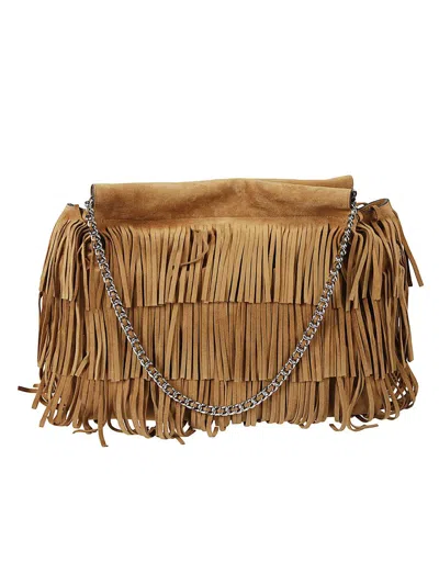 Tory Burch Suede Hobo Bag Chain Strap In Brown