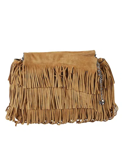 Tory Burch Suede Hobo Bag Chain Strap In Brown