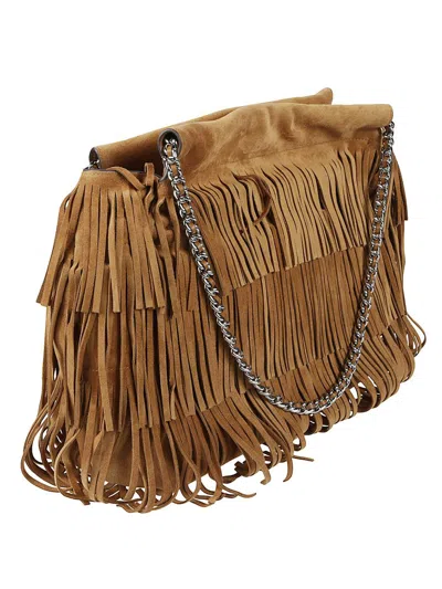 Tory Burch Suede Hobo Bag Chain Strap In Brown