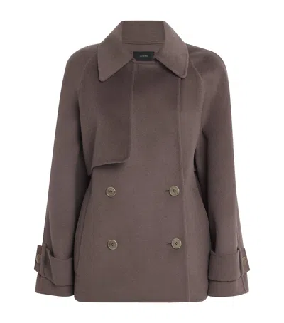 Joseph Wool-cashmere Marne Coat In Brown