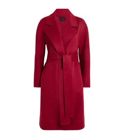 Joseph Wool-cashmere Costa Wrap Coat In Red