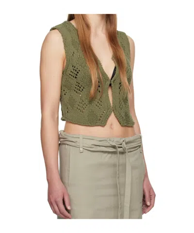 Open Yy Argyle Vest In Brown