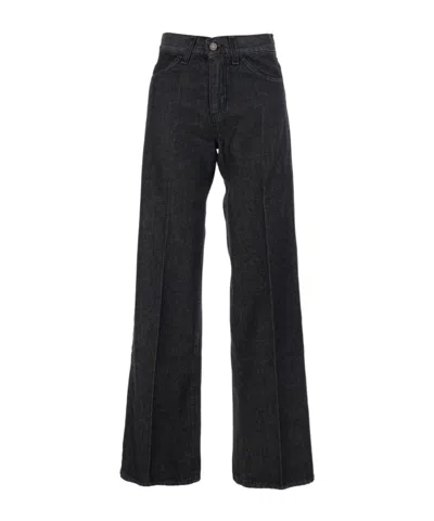 Merci Belt-loops Logo-patch Jeans In Black