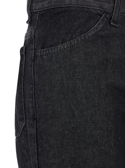 Merci Belt-loops Logo-patch Jeans In Black