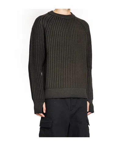 Junya Watanabe Ribbed-knit Sweater In Green