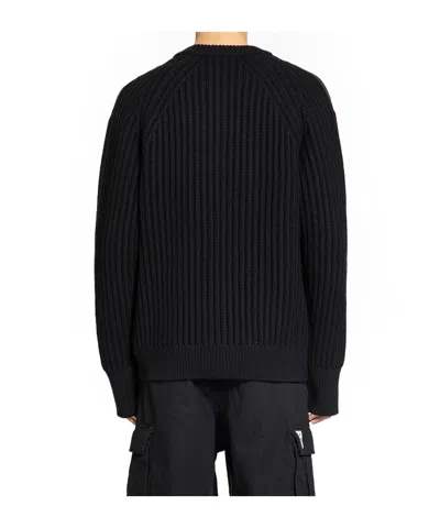 Junya Watanabe Ribbed-knit Sweater In Green
