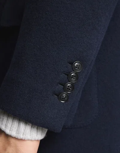 Fay Double-breasted Coat In Blue