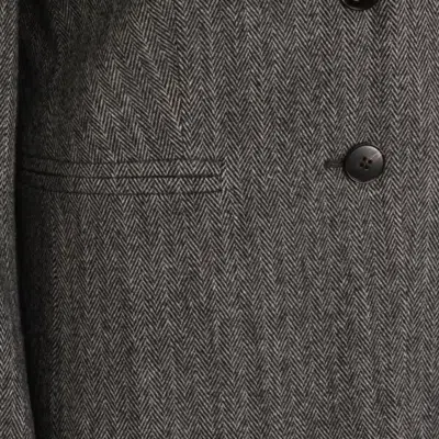 Antonelli Herringbone-button Jacket In Gray