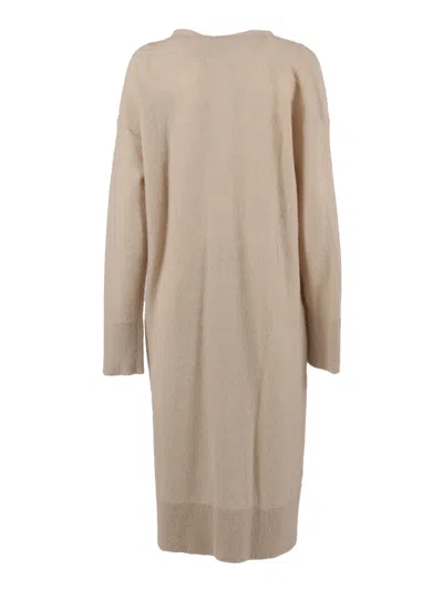 Antonelli Fine Knit Cardigan With Button-down Front And Relaxed Fit In Brown