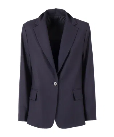 Antonelli Structured Fit Tailored Jacket With Minimalist Design In Black