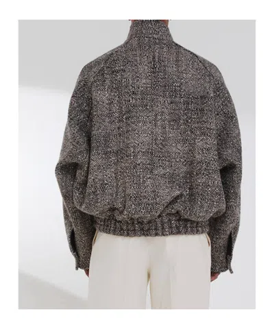 Darkpark Herringbone-pattern Jacket In Gray