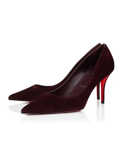 Christian Louboutin Miss Z Suede Pumps 60 In Brown