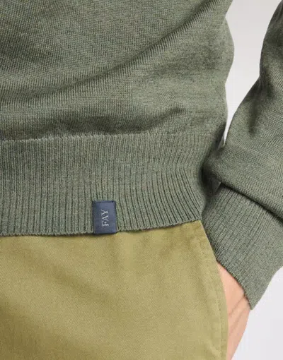 Fay Turtleneck In Wool In Green