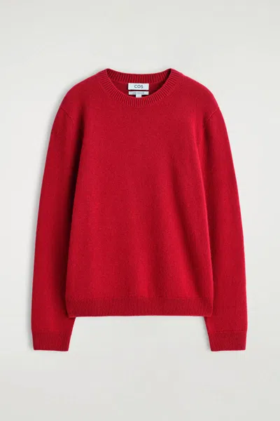 Cos Cashmere Crew-neck Jumper In Red