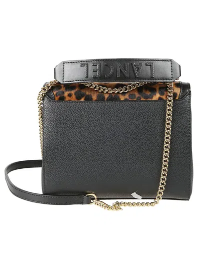Lancel Ninon Leopard-print Flap Bag In Black