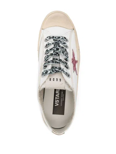 Golden Goose Casual Sneakers With Distressed Effect And Glitter In Neutral