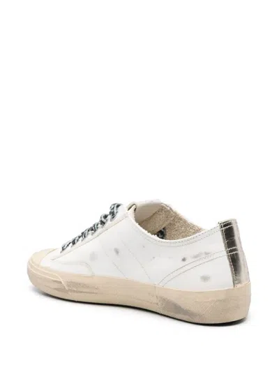 Golden Goose Casual Sneakers With Distressed Effect And Glitter In Neutral