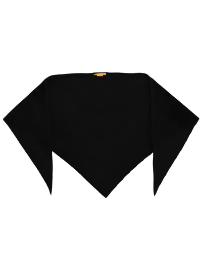 Guest In Residence Pointed Scarf In Black
