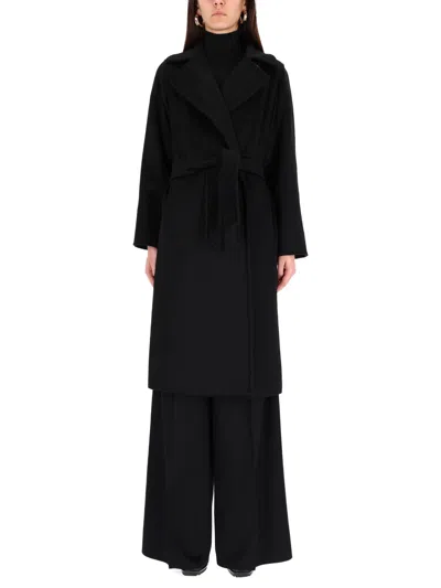 Max Mara Camel Hair "manuela" Coat In Black