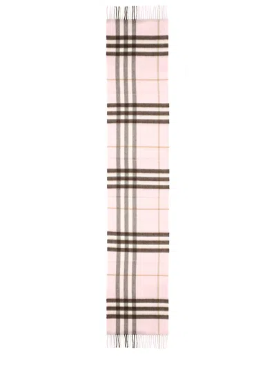 Burberry Women Cashmere Check Scarf In Pink