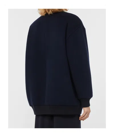 Weekend Max Mara Wool Bomber Jacket In Blue