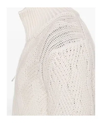 Barba Napoli Zip-up Cable-knit Cardigan In White
