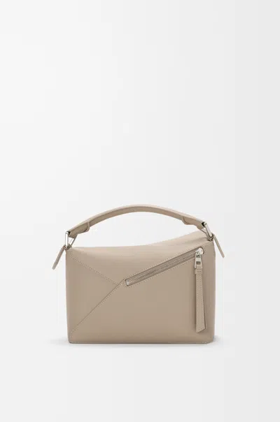 Loewe Small Puzzle Edge Bag In Grained Calfskin In Gray