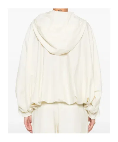 Aya Muse Pocket-detail Hoodie In White