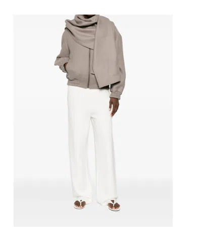 Aya Muse Tuli Wool-blend Scarf Jacket In Brown