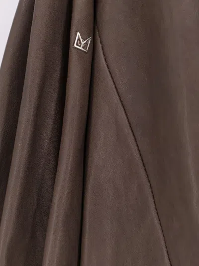 Ixos Asymmetrical Zip-fastening Leather Jacket In Brown