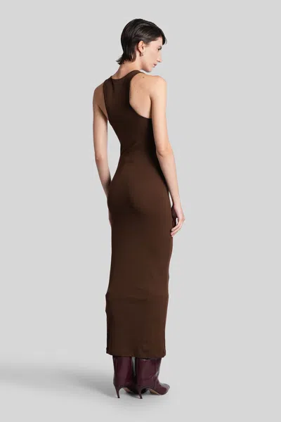 Entire Studios Muscle Tank Midi Dress In Brown