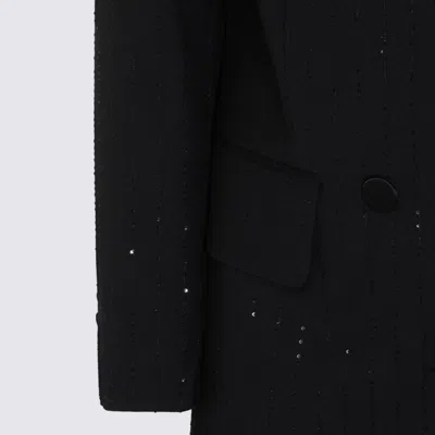 Max Mara Appia Virgin Wool Blazer With Sequins In Black