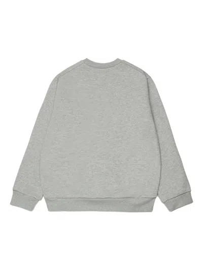 Marni Logo Crew-neck Sweatshirt In Gray
