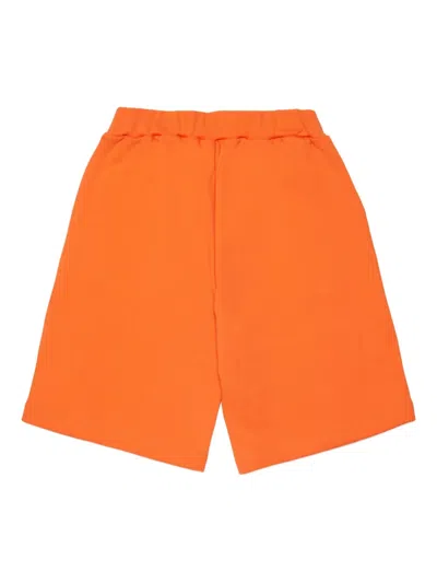 Marni Logo Casual Shorts In Orange