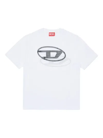 Diesel Logo-print Cotton T-shirt In White