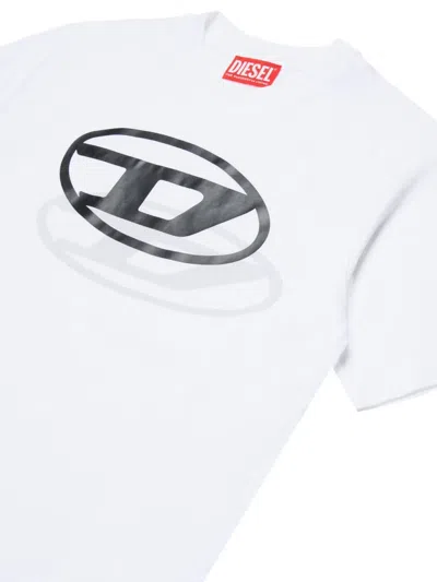 Diesel Logo-print Cotton T-shirt In White