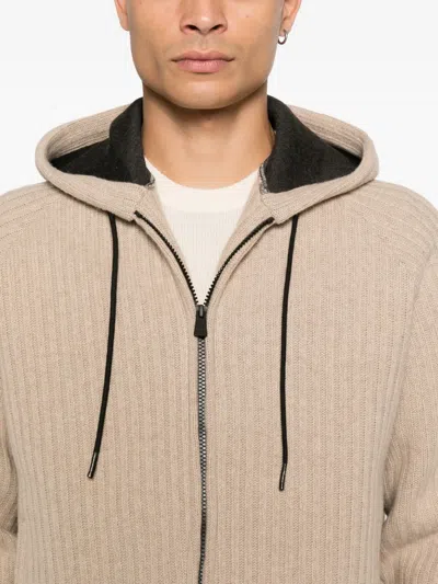 Mc2 Saint Barth Zip-up Hoodie In Neutral