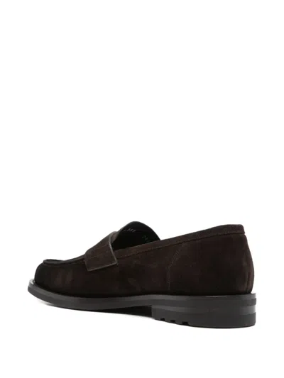 Neil Barrett Suede Loafers In Brown