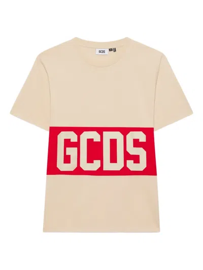 Gcds Logo-detail T-shirt In Red