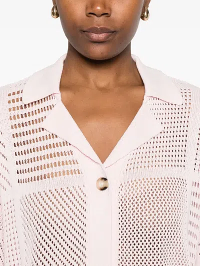 Nanushka Knitted Shirt In Pink