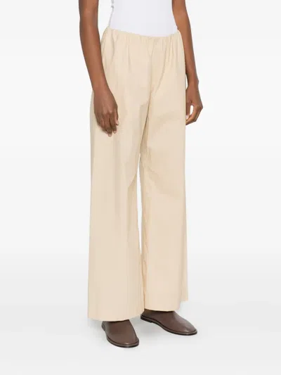 Nanushka Cotton Trousers In Neutral