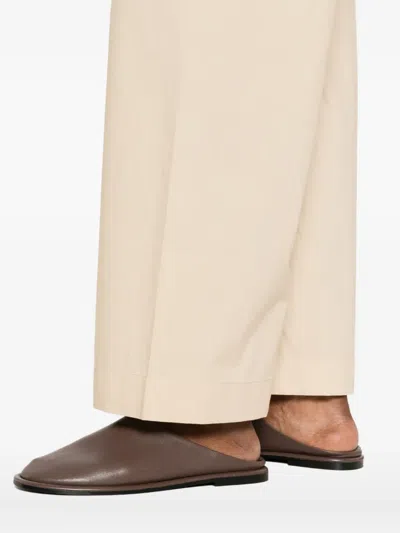 Nanushka Cotton Trousers In Neutral