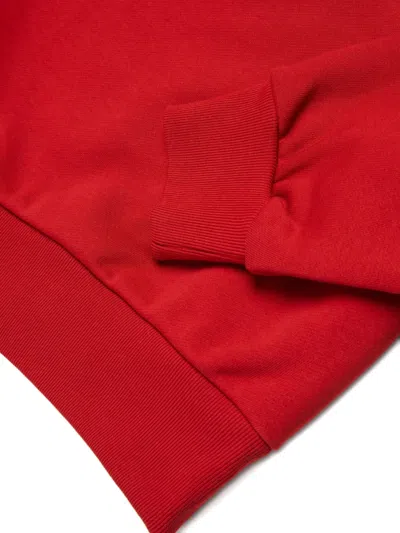 Marni Logo Crew-neck Sweatshirt In Red